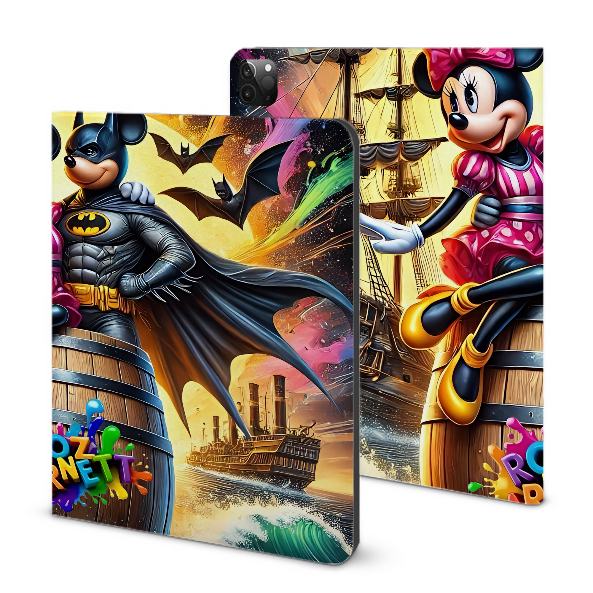 （画像用） ミッキーマウス Mickey Mouse IPadケース ペンホルダー付き ブックスタイルデザイン